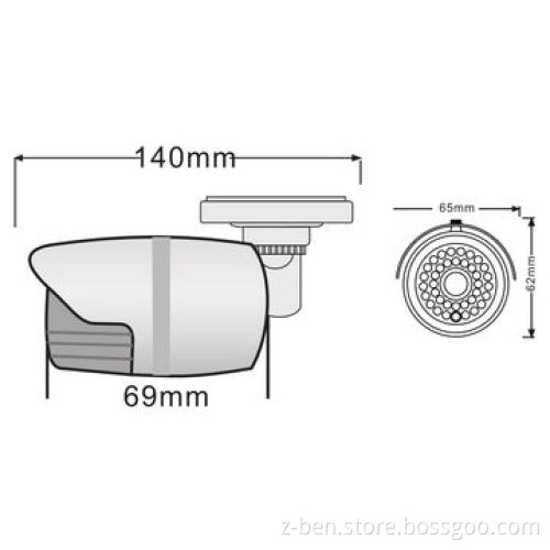 Weatherproof IP Camera with 1.0 to 5.0-megapixel and 25m IR Distance